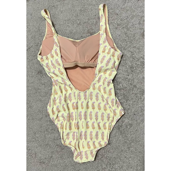 J.Crew x SZ Blockprints Size 12 Yellow One Piece Swimwear Swimsuit NEW - Picture 6 of 13